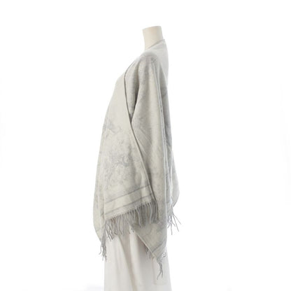 Christian Dior Cashmere Toile De Jouy Cape Poncho 21jou370zkdo Gray U
