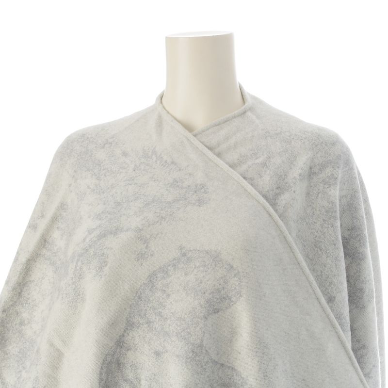 Christian Dior Cashmere Toile De Jouy Cape Poncho 21jou370zkdo Gray U
