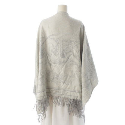 Christian Dior Cashmere Toile De Jouy Cape Poncho 21jou370zkdo Gray U