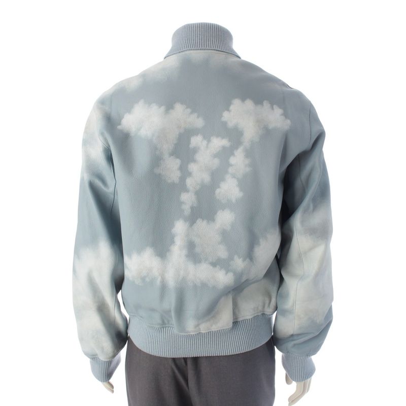 Louis Vuitton 20AW Clouds Bomber Calfskin Leather Clouds Bomber Jacket Blouson