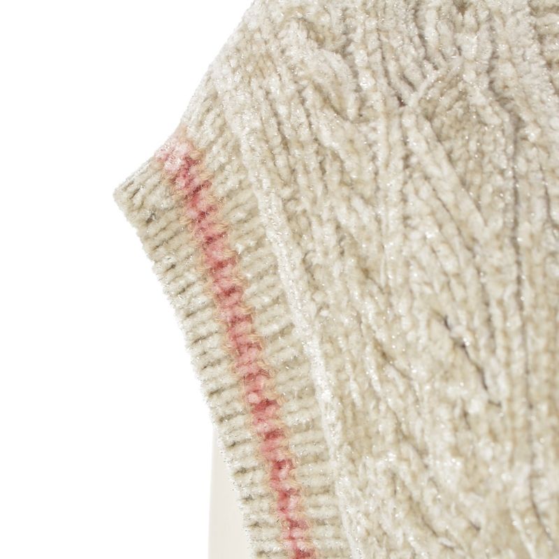 Chanel 22AW Cashmere Blend Mixed Fiber Coco Button Knit Vest P73530 Beige 38