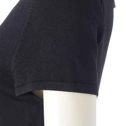Chanel Coco Mark Viscose Short Sleeve Dress P37944 Black 36