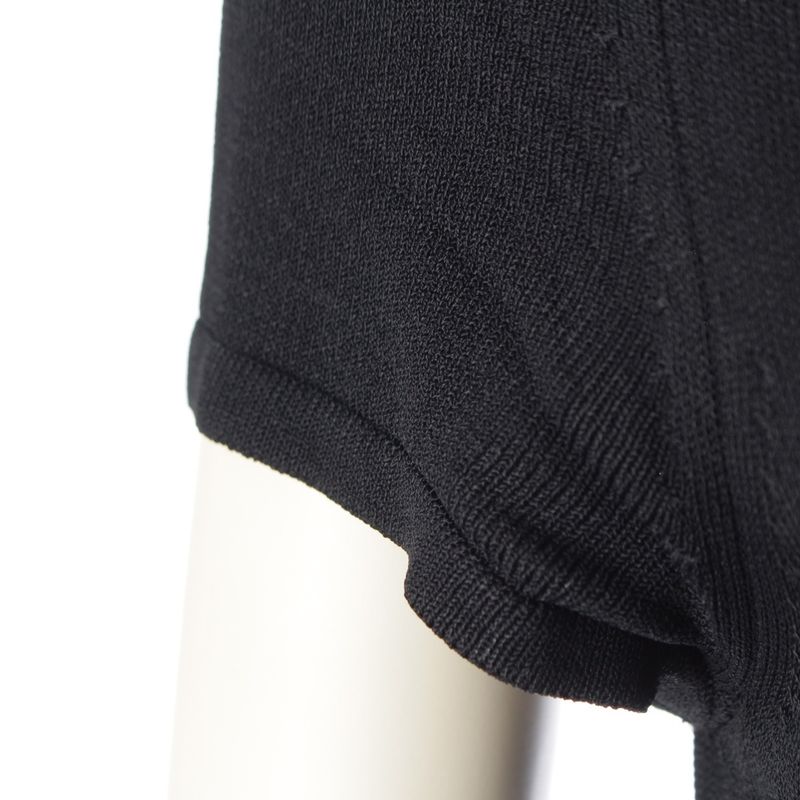 Chanel Coco Mark Viscose Short Sleeve Dress P37944 Black 36