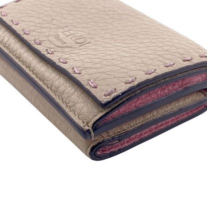Fendi Compact Wallet Trifold Wallet Beige Ladies