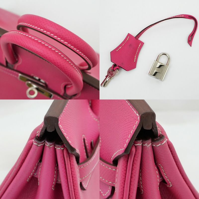 Hermes Candy Birkin 25 Epson Rose Tyrian Tosca Silver-hardware O Stamp