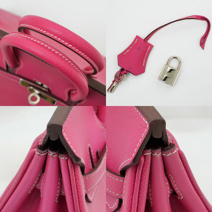 Hermes Candy Birkin 25 Epson Rose Tyrian Tosca Silver-hardware O Stamp