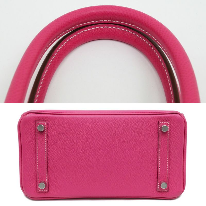 Hermes Candy Birkin 25 Epson Rose Tyrian Tosca Silver-hardware O Stamp