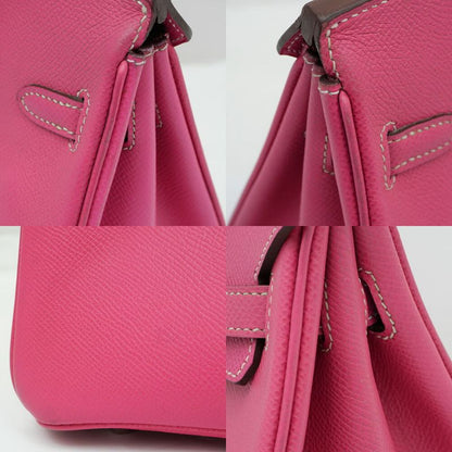 Hermes Candy Birkin 25 Epson Rose Tyrian Tosca Silver-hardware O Stamp