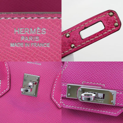 Hermes Candy Birkin 25 Epson Rose Tyrian Tosca Silver-hardware O Stamp