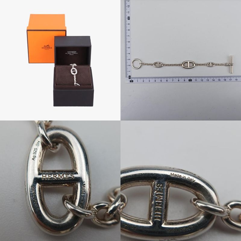 Hermes Farandole Chaine D'ancre Argente Silver Ag925 23ab578368