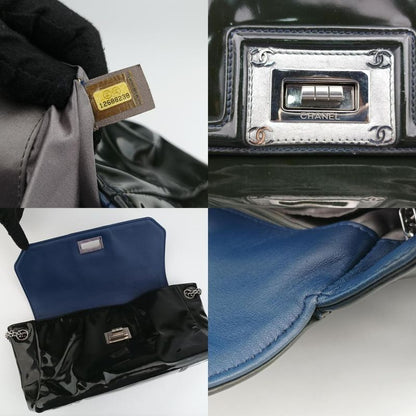 Chanel Chain Flap Black Patent A46823