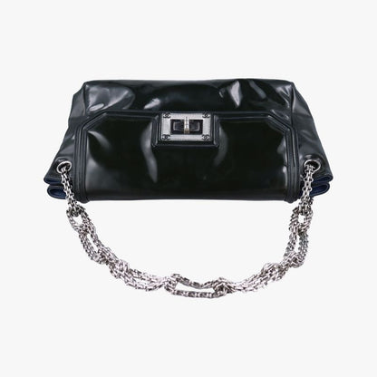 Chanel Chain Flap Black Patent A46823
