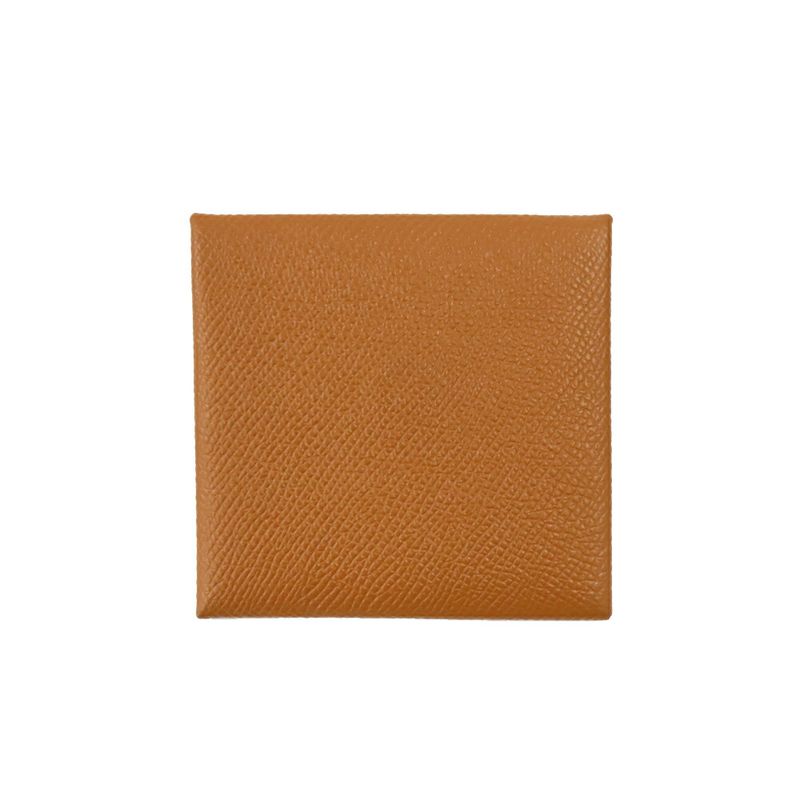 Hermes Bastia Gold Epson Coin Case X-engraved Men's Women's Unused