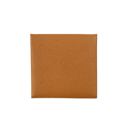 Hermes Bastia Gold Epson Coin Case X-engraved Men's Women's Unused
