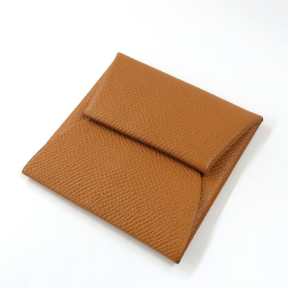 Hermes Bastia Gold Epson Coin Case X-engraved Men's Women's Unused
