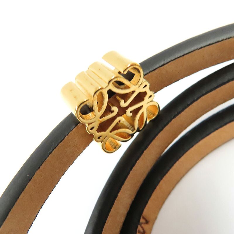 Loewe Anagram Twist Bangle M Cuff Tan X Gold J920240x17 Accessory