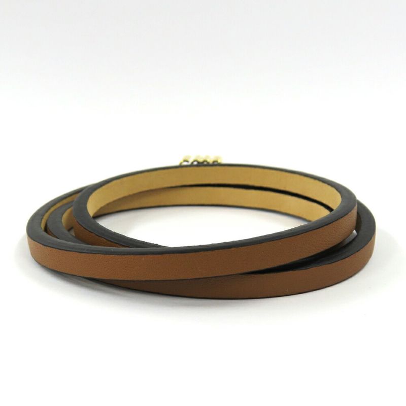 Loewe Anagram Twist Bangle M Cuff Tan X Gold J920240x17 Accessory