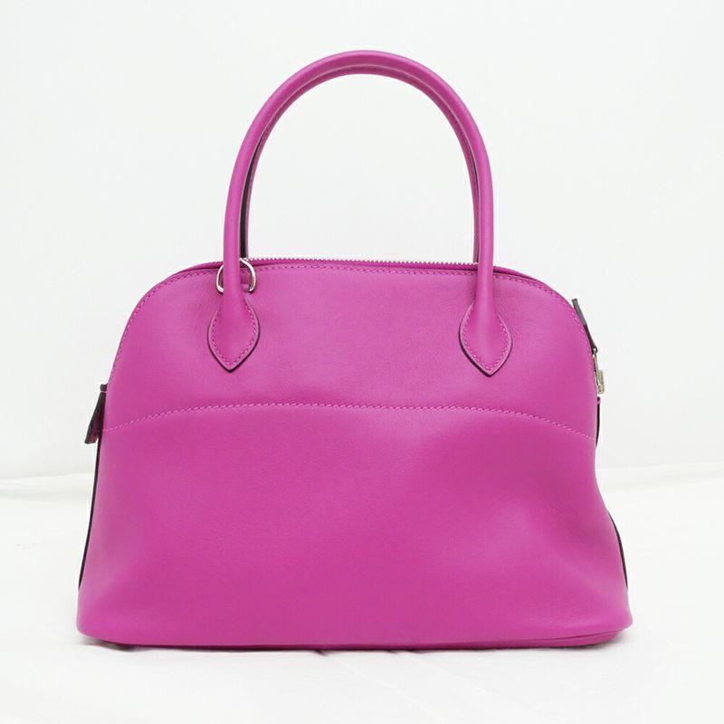 Hermes Bolide 27 Shoulder Bag Hand Rose Purple Swift A Stamp Manufacture
