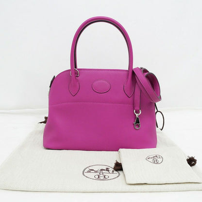 Hermes Bolide 27 Shoulder Bag Hand Rose Purple Swift A Stamp Manufacture