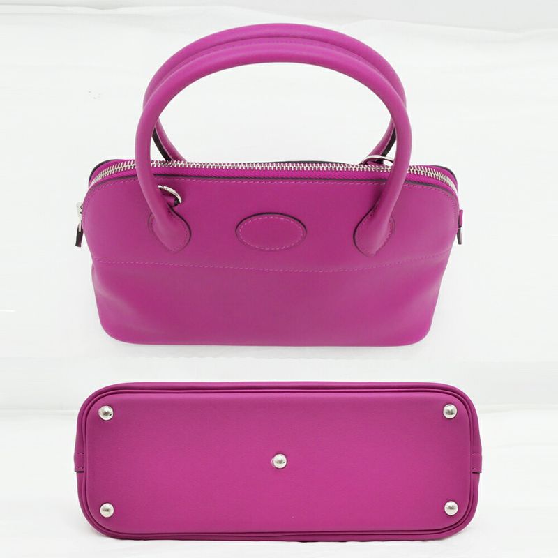 Hermes Bolide 27 Shoulder Bag Hand Rose Purple Swift A Stamp Manufacture