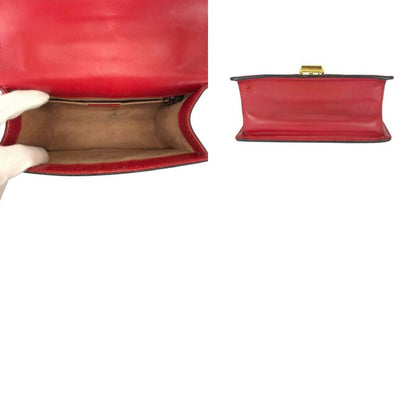 Gucci Sylvie Red Gold Hardware Leather 431666 Shoulder Bag Chain Shoulder Bag
