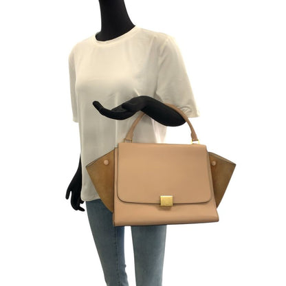 Celine Trapeze Salmon Pink Gold Hardware Leather Shoulder Bag Handbag 2way