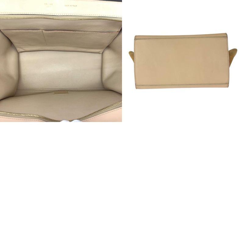 Celine Trapeze Salmon Pink Gold Hardware Leather Shoulder Bag Handbag 2way