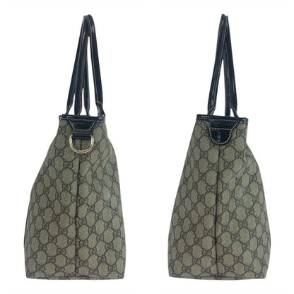 Gucci Beige Brown Gold Hardware GG Supreme Canvas 197953 Tote Bag Shoulder Bag