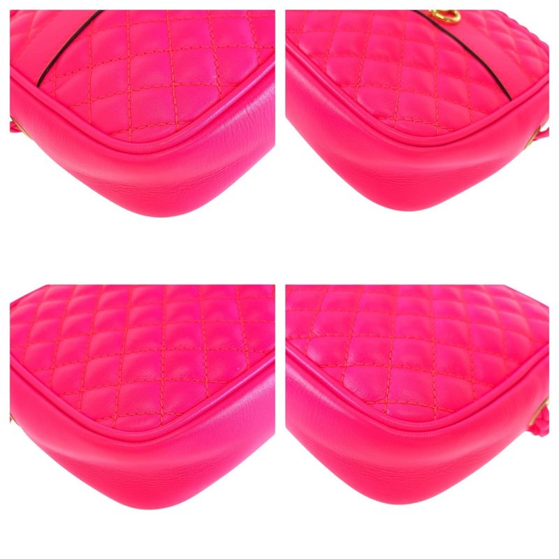 Gucci Horsebit Interlocking Pink Silver Gold Hardware Leather 534950 Shoulder
