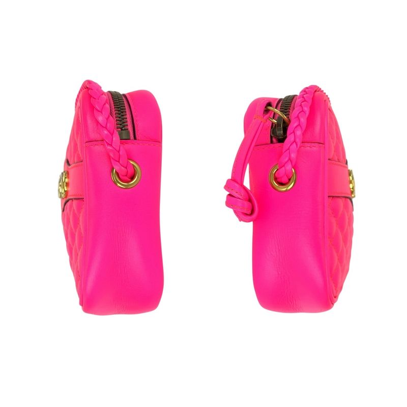 Gucci Horsebit Interlocking Pink Silver Gold Hardware Leather 534950 Shoulder