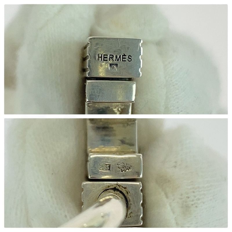 Hermes Touareg Silver Sv925 Silver Cadena Key Holder Charm Unisex Ladies 506216