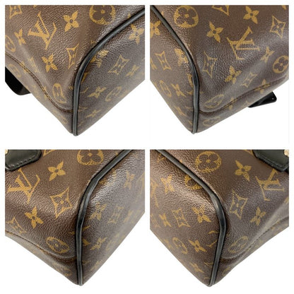 Louis Vuitton Monogram Macassar Parc Brown Black Silver Hardware PVC Leather