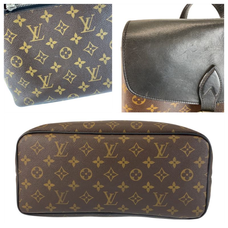 Louis Vuitton Monogram Macassar Parc Brown Black Silver Hardware PVC Leather