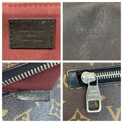 Louis Vuitton Monogram Macassar Parc Brown Black Silver Hardware PVC Leather