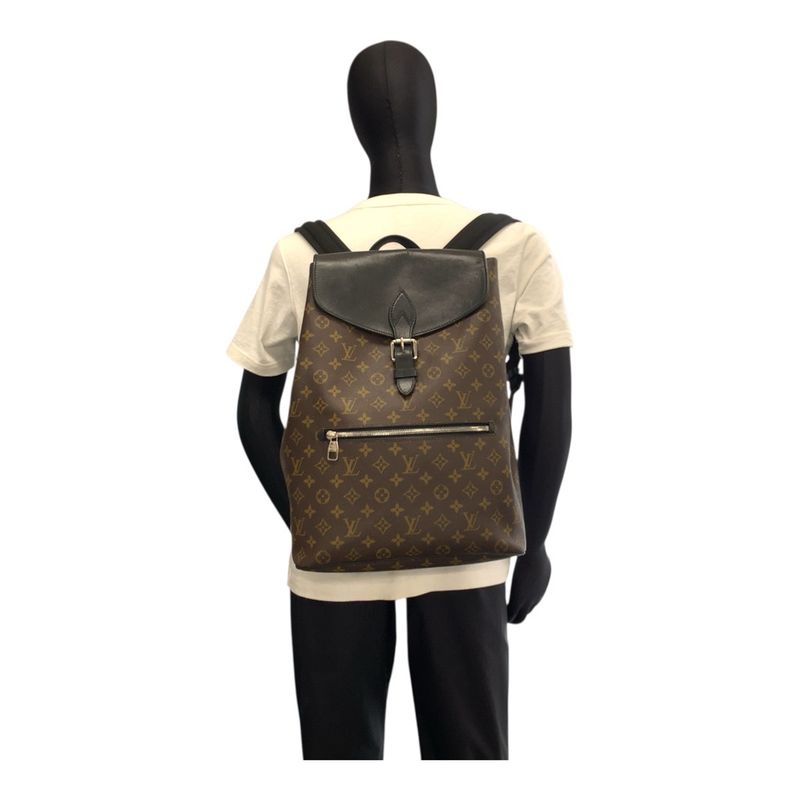 Louis Vuitton Monogram Macassar Parc Brown Black Silver Hardware PVC Leather