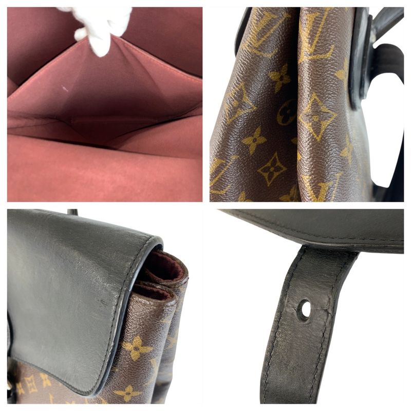 Louis Vuitton Monogram Macassar Parc Brown Black Silver Hardware PVC Leather