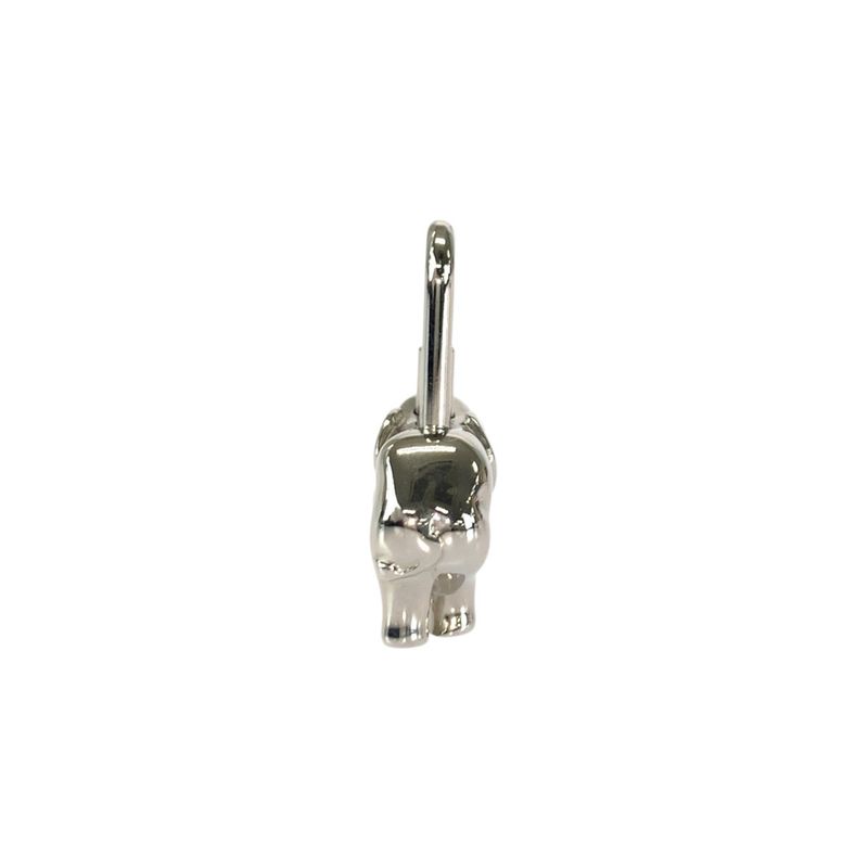 Hermes Elephant Motif Silver Metal Cadena Charm Unisex Ladies 506563