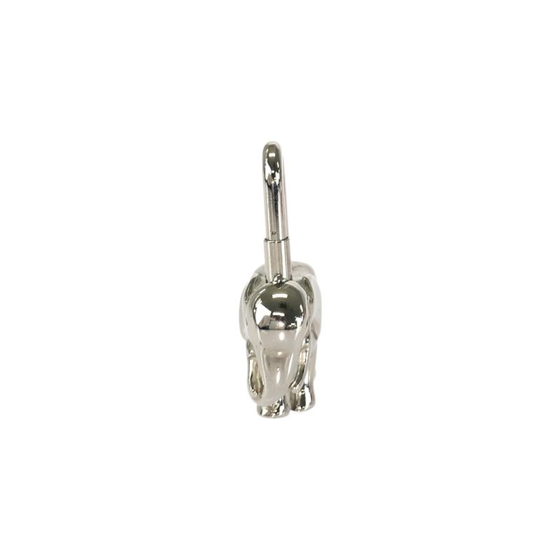 Hermes Elephant Motif Silver Metal Cadena Charm Unisex Ladies 506563