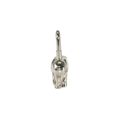 Hermes Elephant Motif Silver Metal Cadena Charm Unisex Ladies 506563