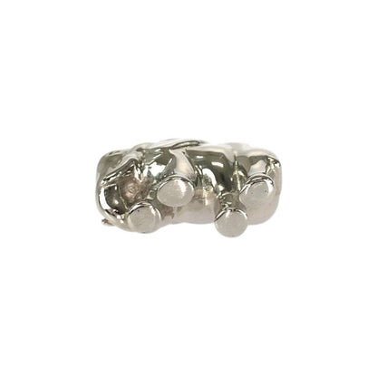 Hermes Elephant Motif Silver Metal Cadena Charm Unisex Ladies 506563