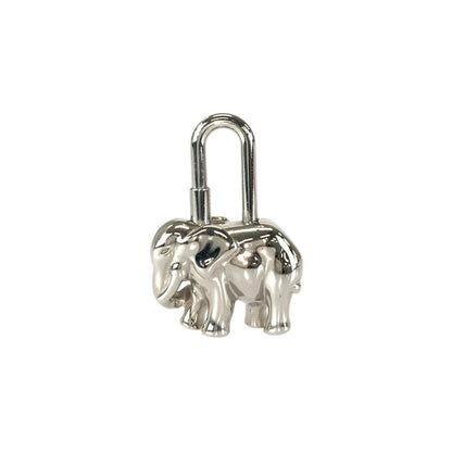 Hermes Elephant Motif Silver Metal Cadena Charm Unisex Ladies 506563