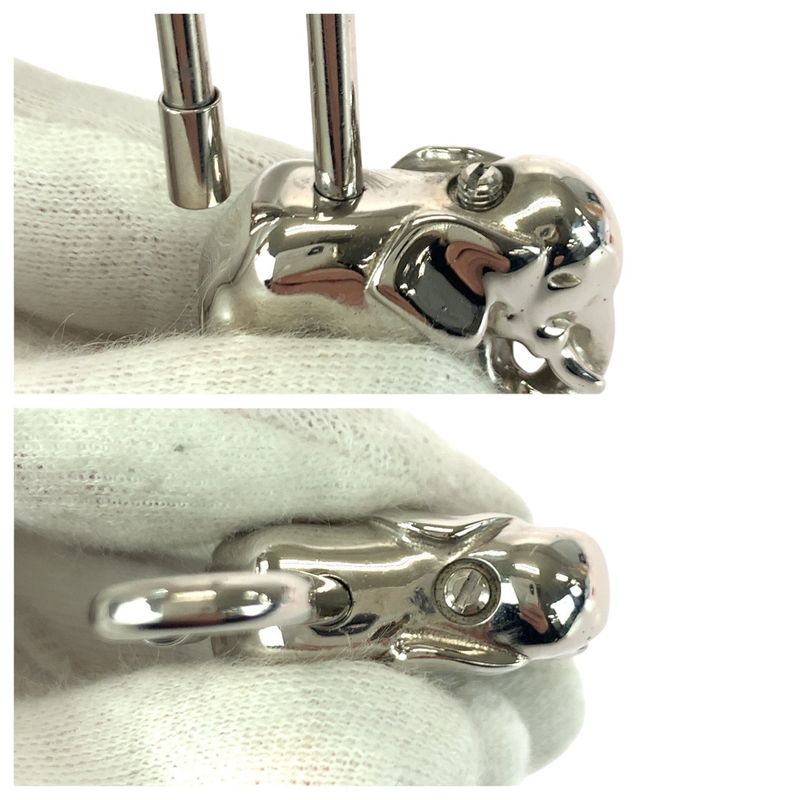 Hermes Elephant Motif Silver Metal Cadena Charm Unisex Ladies 506563