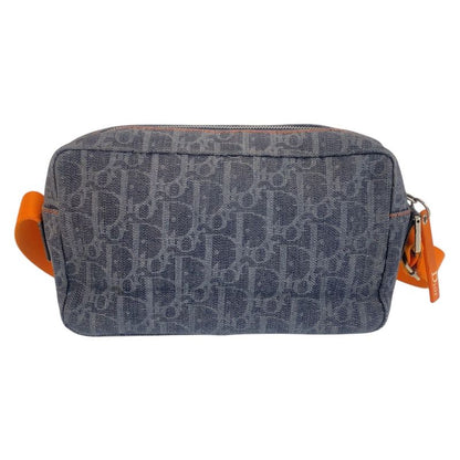 DIOR Flightline Trotter Navy Black Orange Canvas Shoulder Bag Pochette Women's
