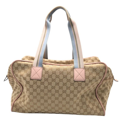 Gucci GG Pattern Brown Pink GG Canvas 153240 Boston Bag Unisex Ladies 506662