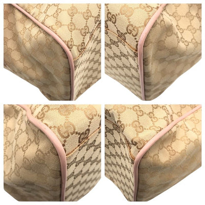 Gucci GG Pattern Brown Pink GG Canvas 153240 Boston Bag Unisex Ladies 506662