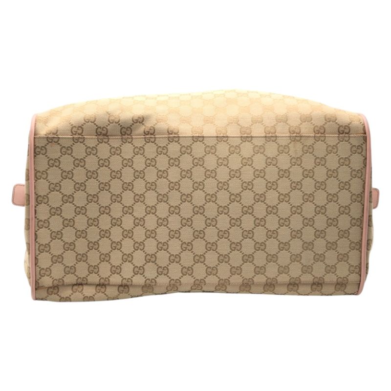 Gucci GG Pattern Brown Pink GG Canvas 153240 Boston Bag Unisex Ladies 506662