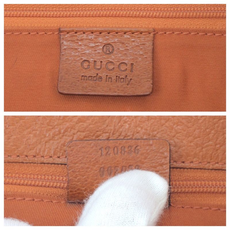 Gucci Brown Silver Hardware GG Canvas 120836 Tote Bag Shoulder Bag Ladies 506669