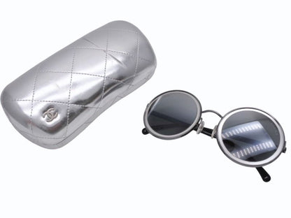 Chanel Sunglasses Resin Acetate Metal Black Mirror Eyewear
