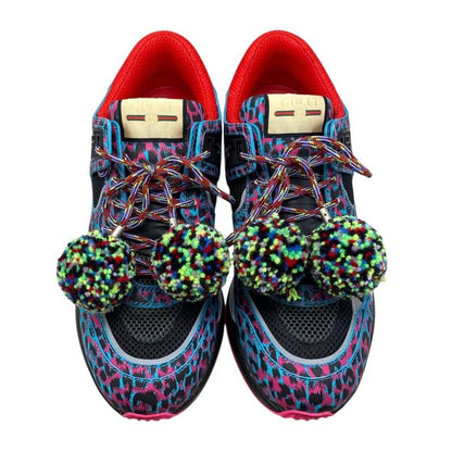 Gucci Sneakers Ultra Space 630331 9 Sizes Logo Leopard Print Multicolor Blue