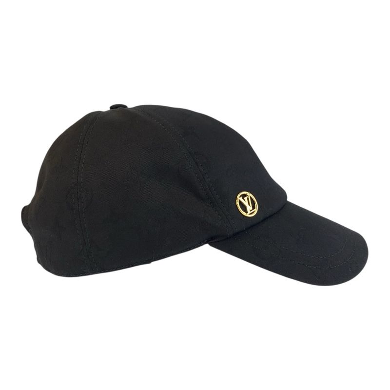 Louis Vuitton Mine Black Gold Hardware Cotton M7929m Cap Hat Ladies 506845